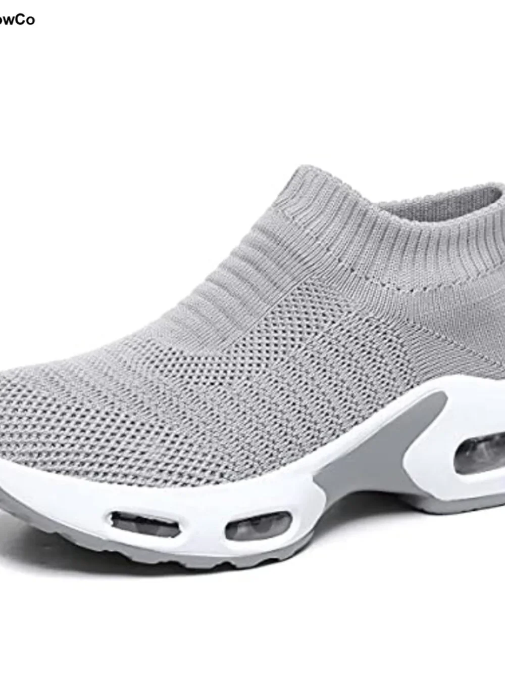 Women's Knit Air Cushion Slip-On Sock Sneakers Lightweight Comfortable Walking